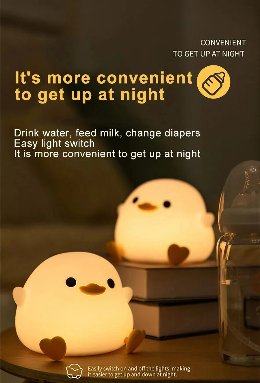 Doudou Duck Silicone Alarm Lamp